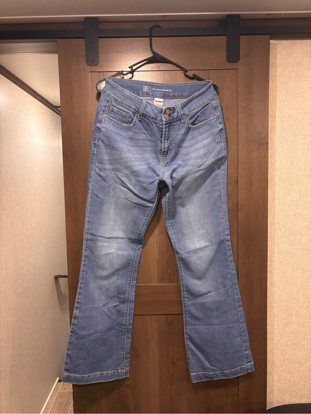No Boundaries Women's Blue Flared Jeans
